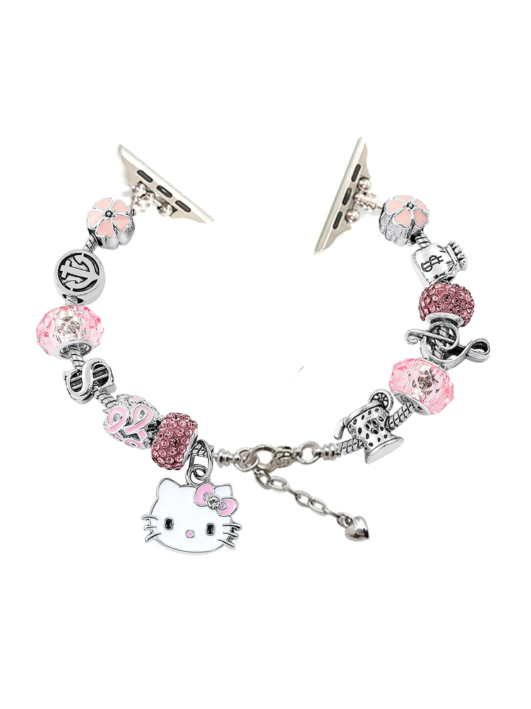 Kitty Pendant Crystal Beaded Apple Watch Band - Tatanband