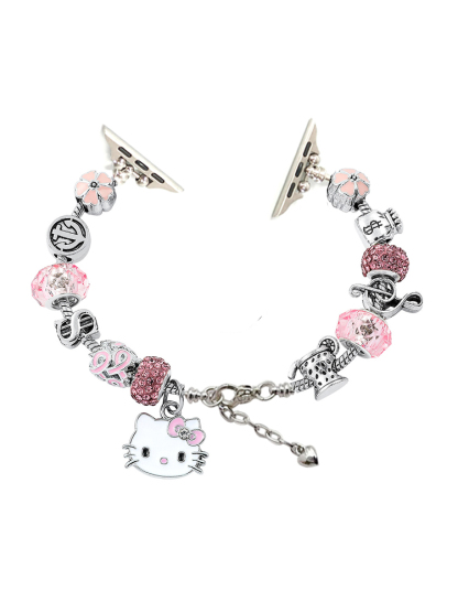 Kitty Pendant Crystal Beaded Band