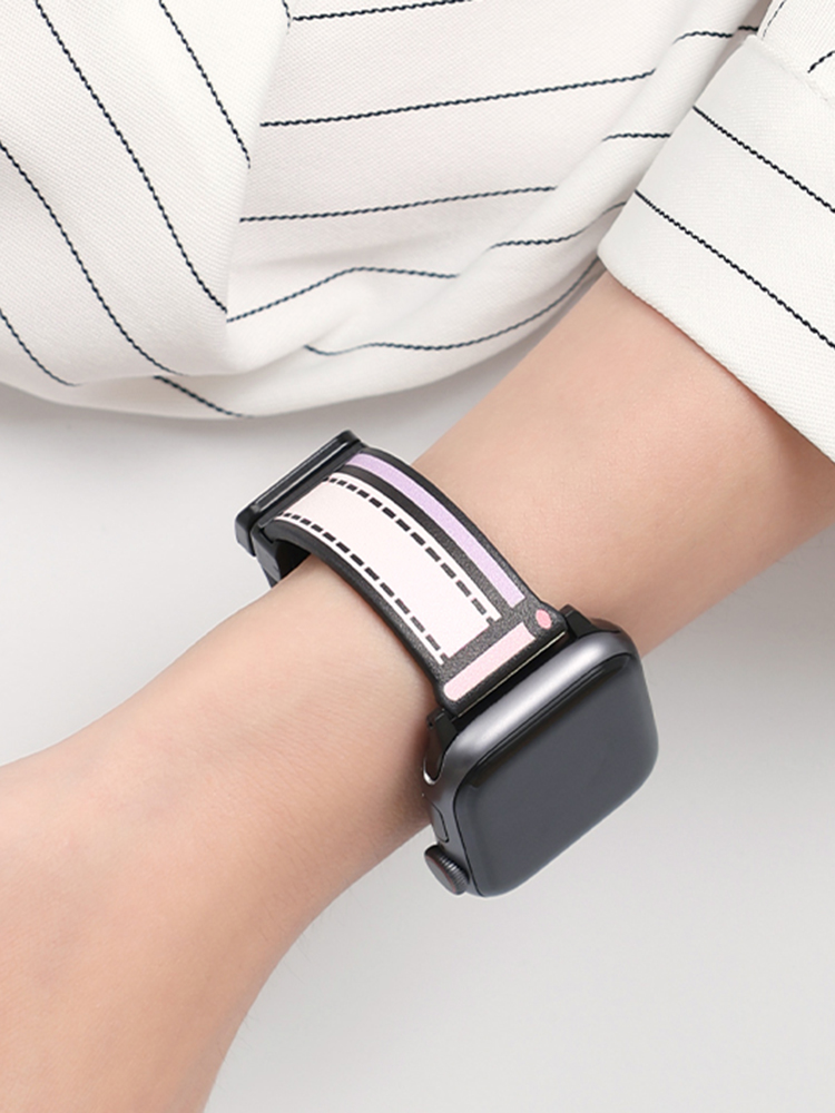 Pixel Comic Style Magnetic Leather Band