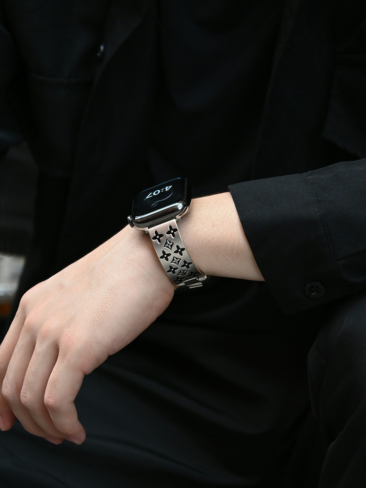 Retro Pattern Bracelet Stainless Steel Band for Man