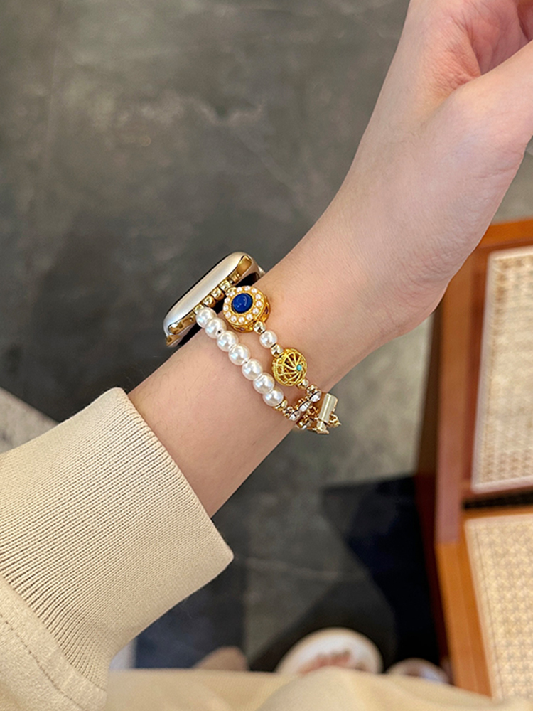 Baroque Style Handmade Pearl Stainless Steel Band