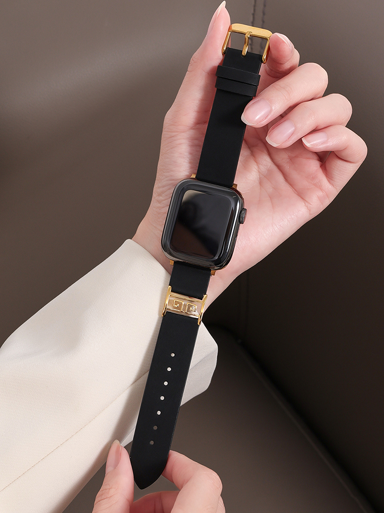 Meander Pattern Buckle Leather Band