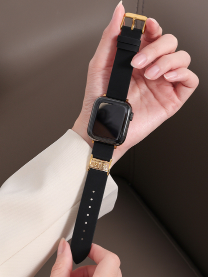 Meander Pattern Buckle Leather Band