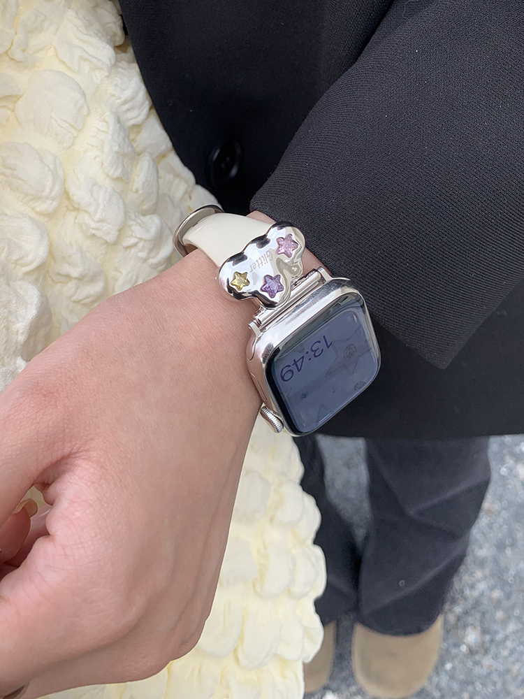 Clouds Buckle Leather Band