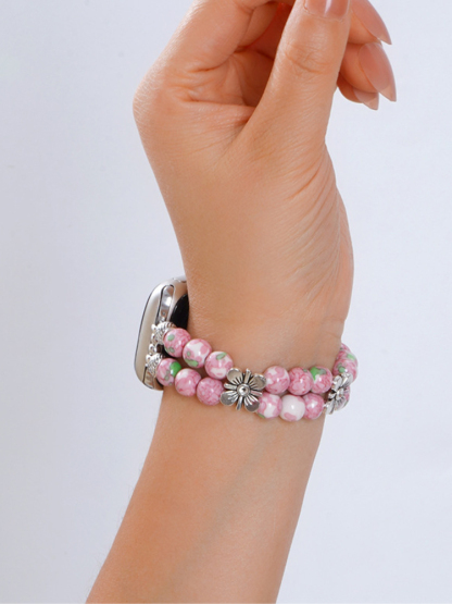 Hand-woven Flower with Natural Stones Band
