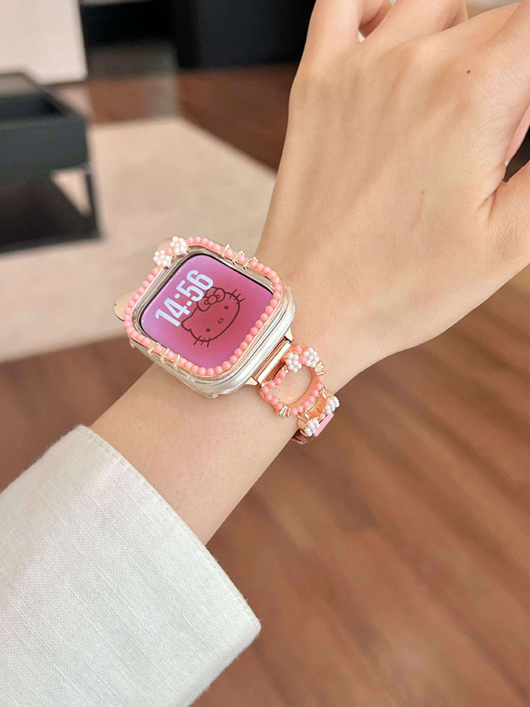 Mini Colored Beads Kitty Leather Band