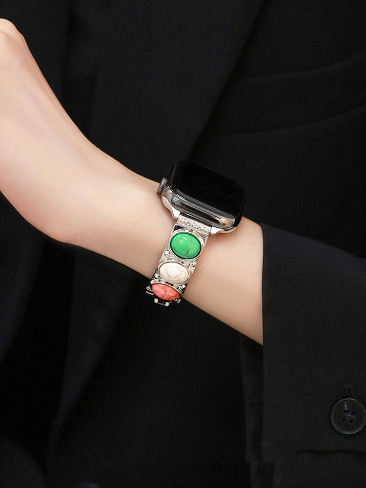 Natural Stone Inlay Stainless Steel Band