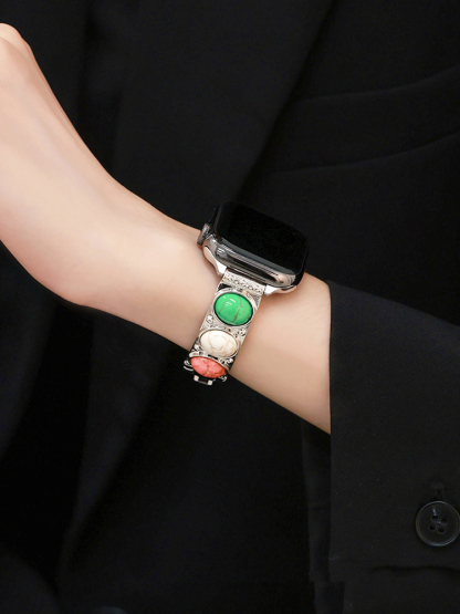 Natural Stone Inlay Stainless Steel Band