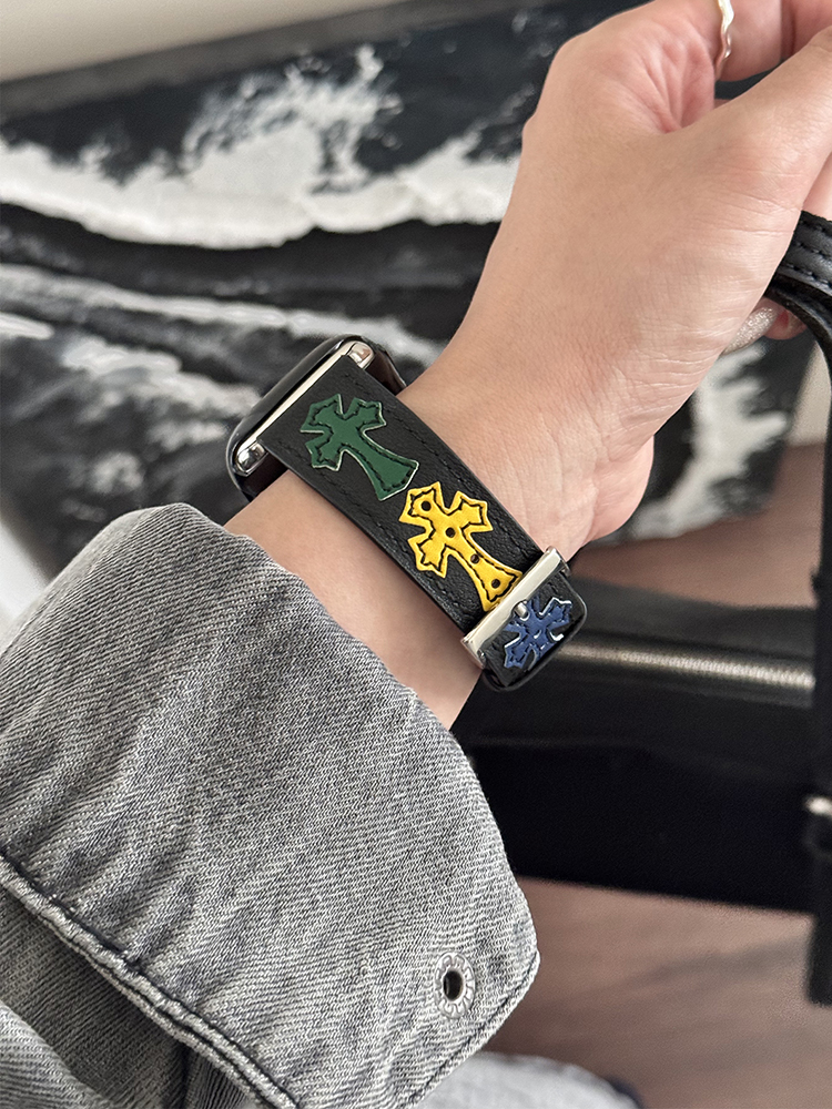 Color Chrome Hearts Leather Band