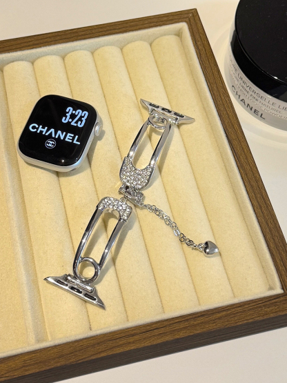 Diamond Paper Clip Stainless Steel Band