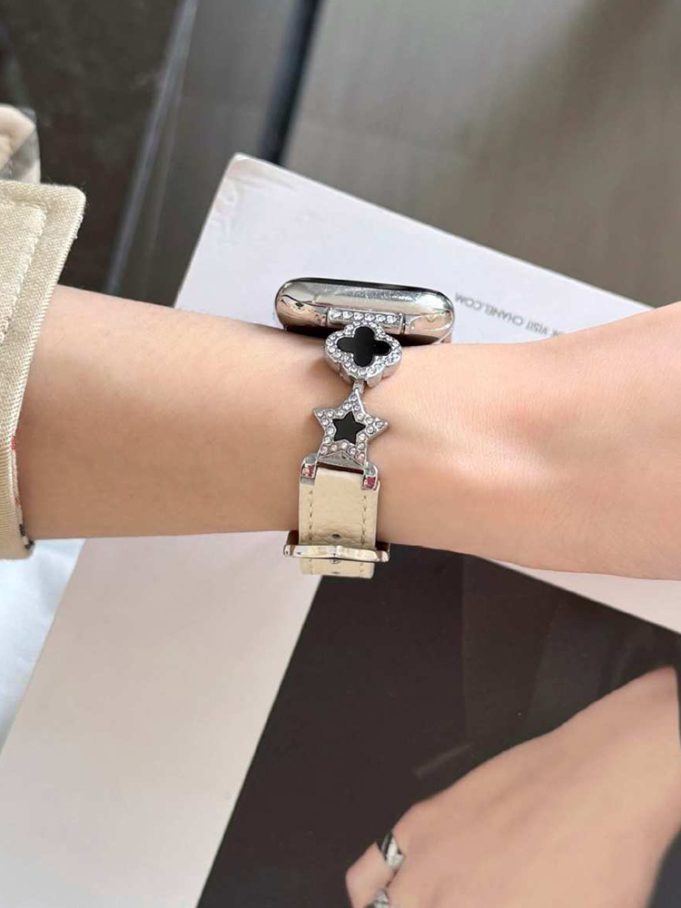 Lucky Clover and Star Leather Band for Apple Watch