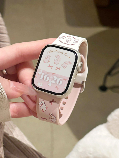 Easter Series Cute Bunny Silicone Band for Apple Watch