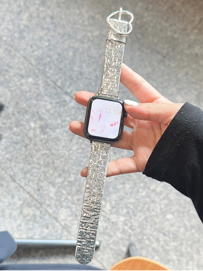 Mosaic Glitter Sequins Leather Band for Apple Watch