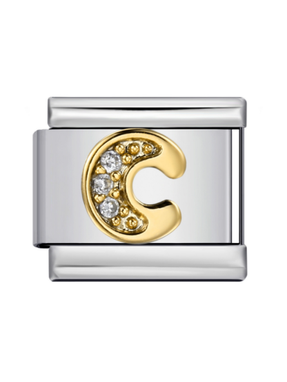 Diamond-Set Letters Modular Charm