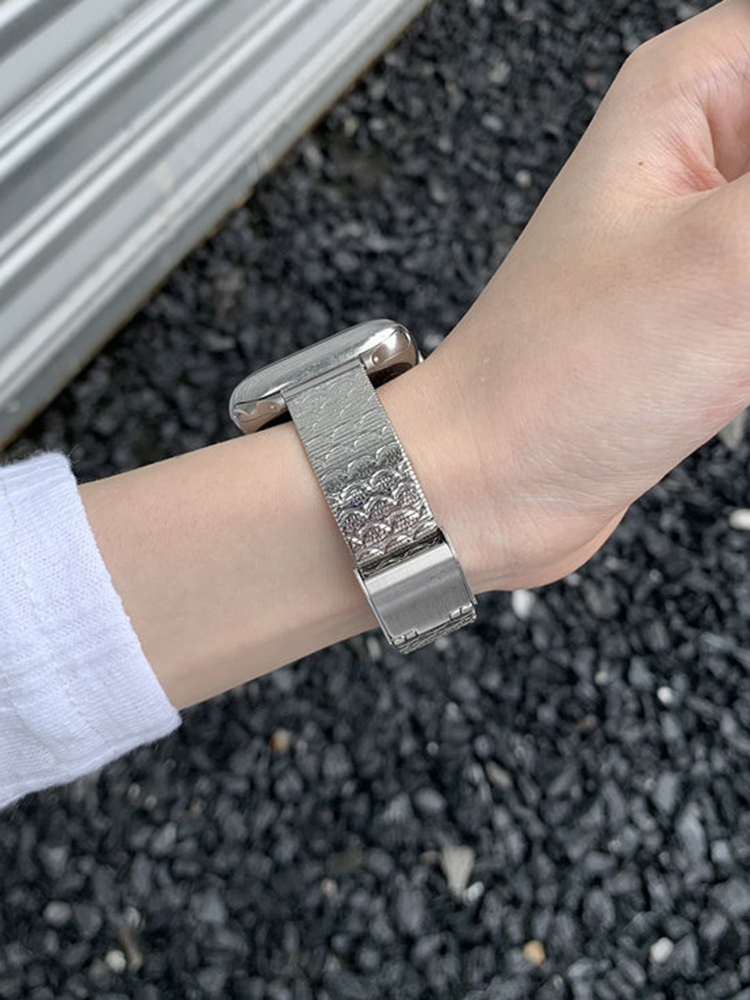 Fish-Scale Pattern Stainless Steel Band for Apple Watch