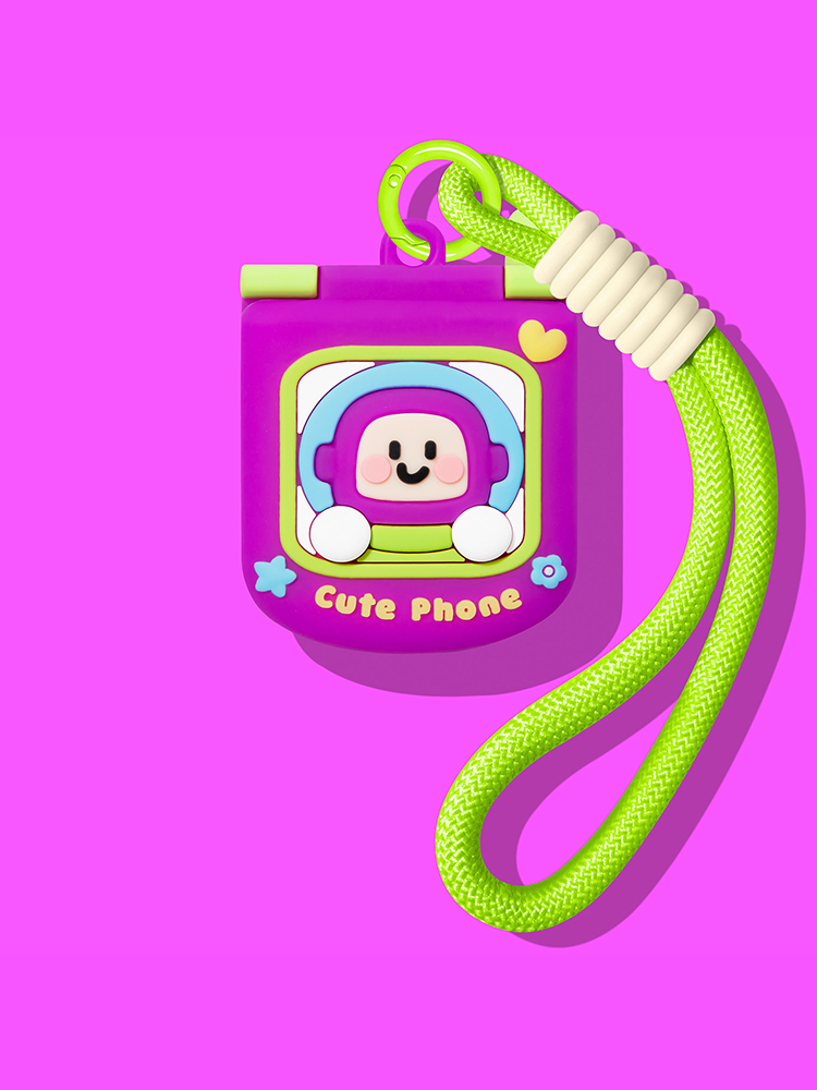 Cute Phone with Mirror Decoration Silicone Protective Case for Apple Watch