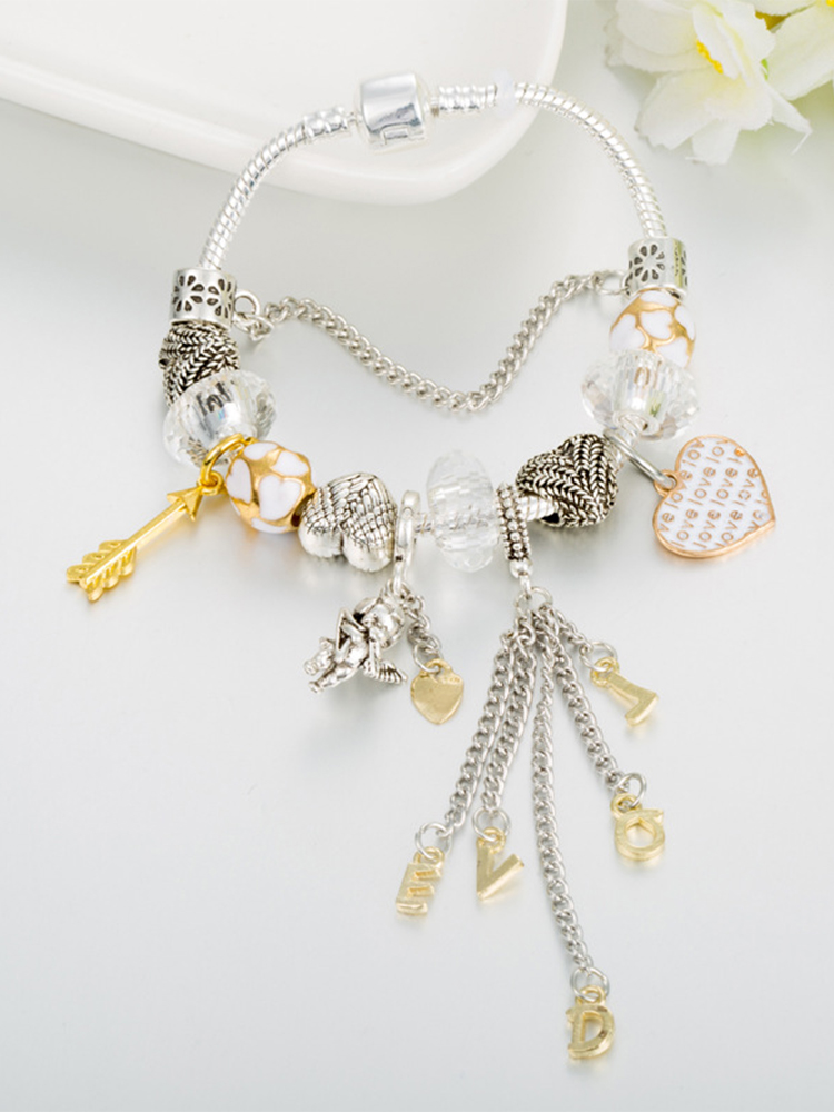 Cupid's Arrow Crystal Beaded Band