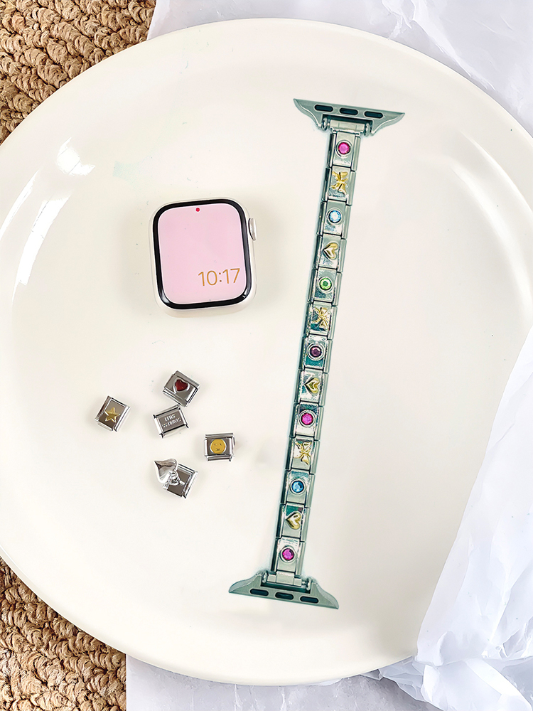 Colored Gemstones Modular Charm Bracelet Band