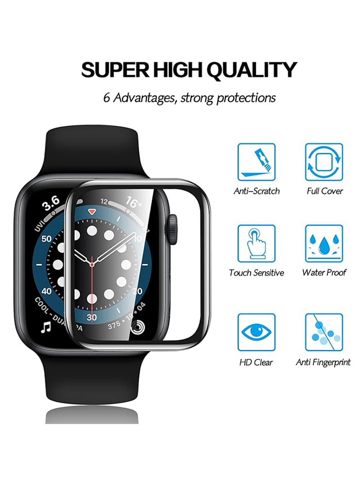 3D Curved Edge Full Coverage Apple Watch Screen Protector HD Film