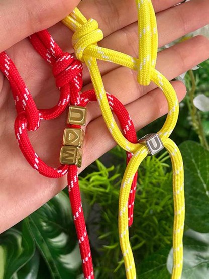 Custom Letters Nylon Rope Band