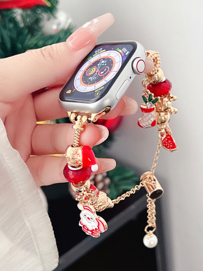 Christmas Ornament String Bracelet Stainless Steel Band