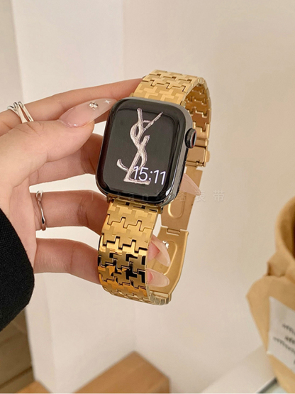 Houndstooth Stainless Steel Band