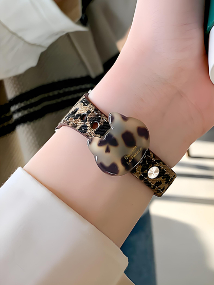 Leopard Curve Leather Band for Apple Watch