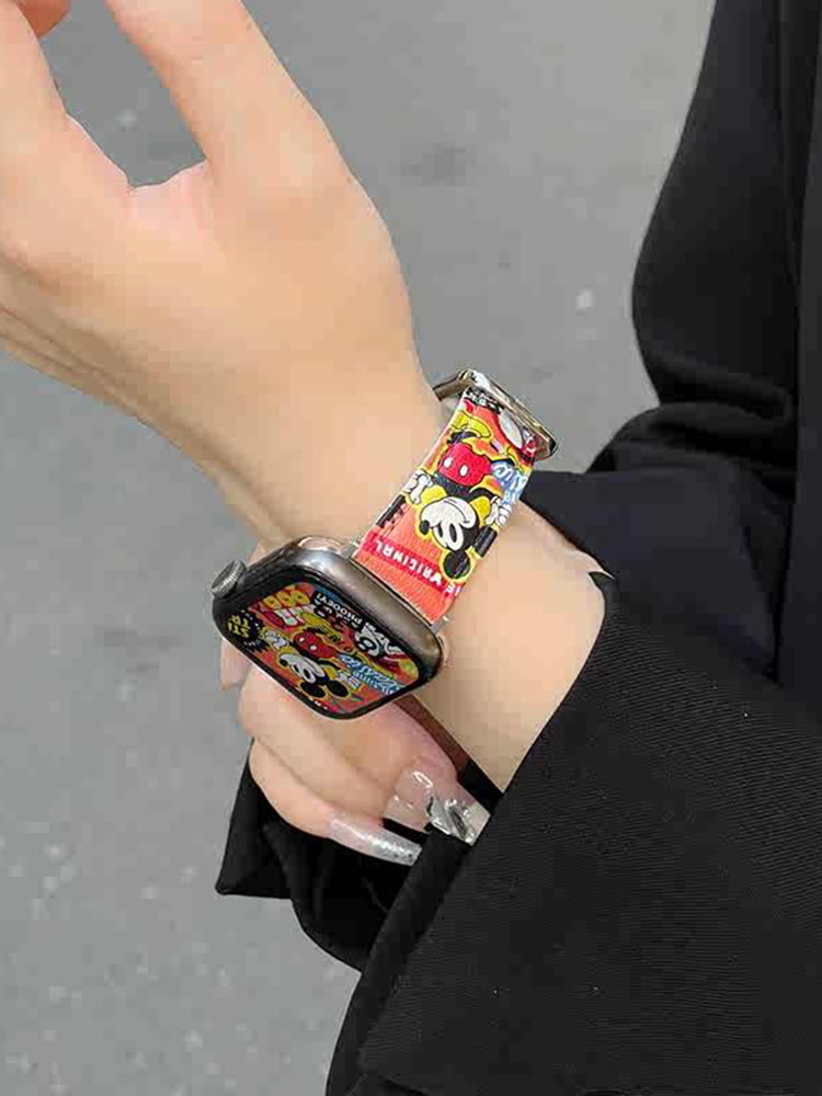 Mickey and Donald Duck Leather Band