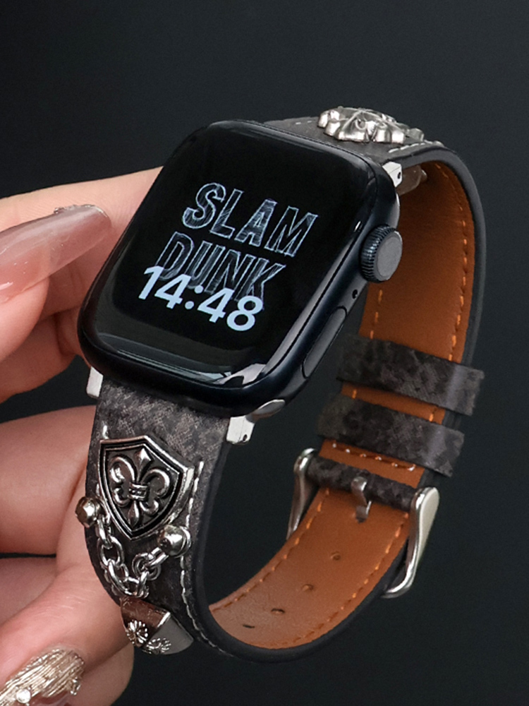 Chrome Hearts Distressed Pattern Leather Band