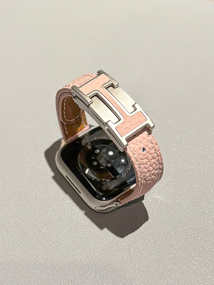 Slim H Magnetic Buckle Leather Band