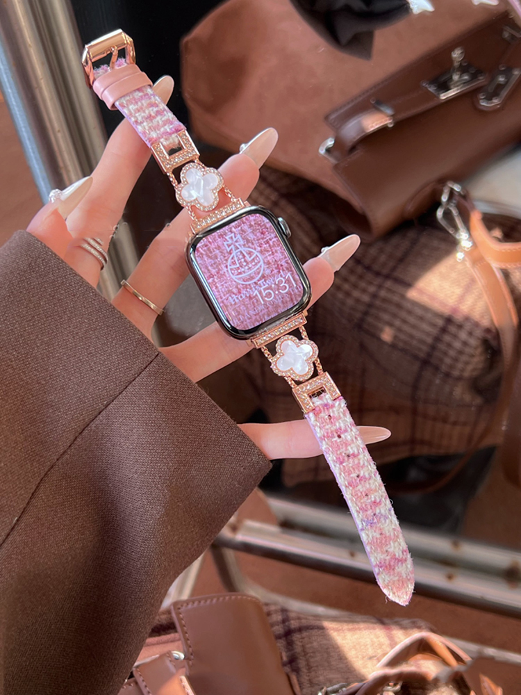 Four-leaf Clover Woolen Leather Band