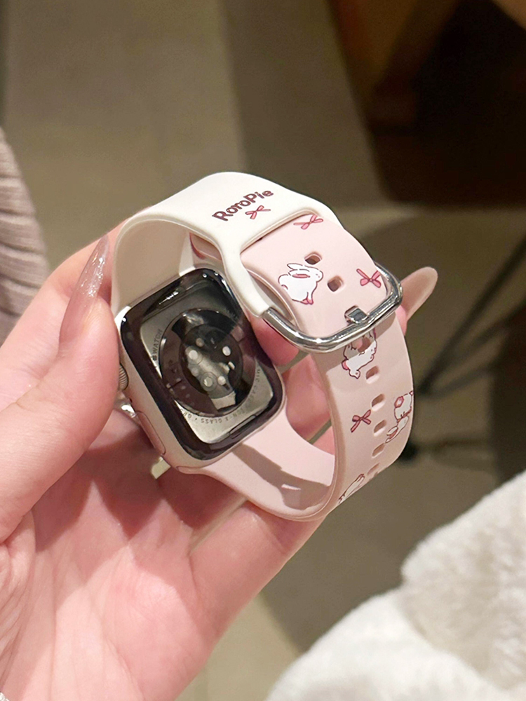 Easter Series Cute Bunny Silicone Band for Apple Watch