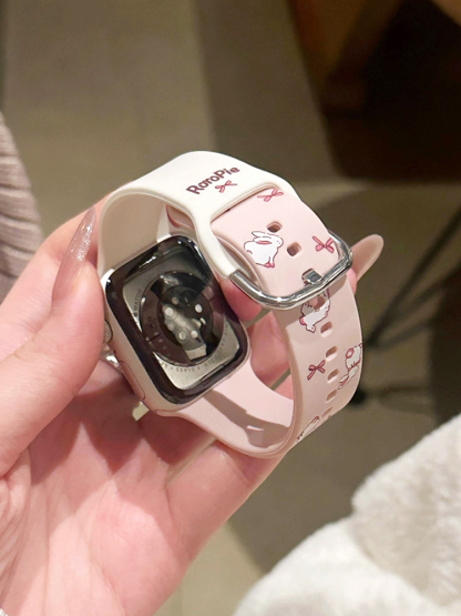 Easter Series Cute Bunny Silicone Band for Apple Watch