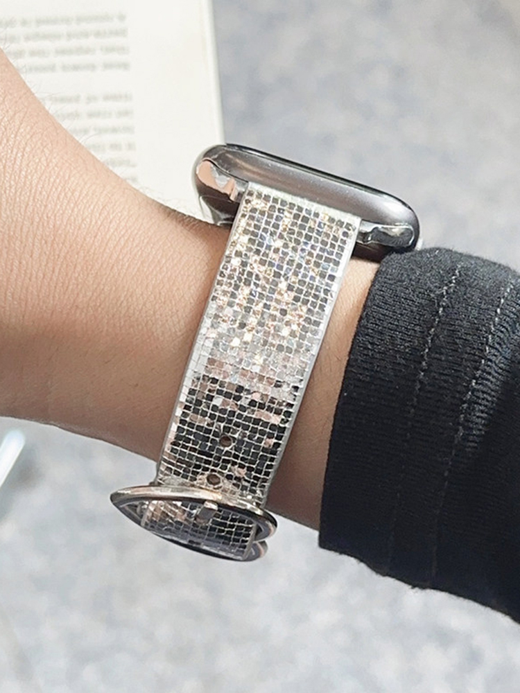 Mosaic Glitter Sequins Leather Band for Apple Watch