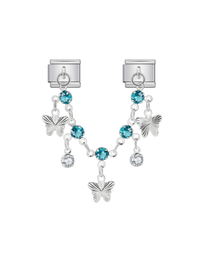 Butterfly and Star Chain Pendant Modular Charm