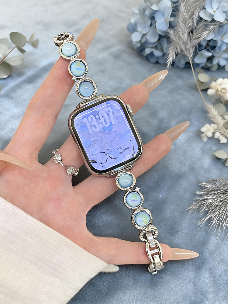 Aurora Iridescent Beads Metal Band for Apple Watch