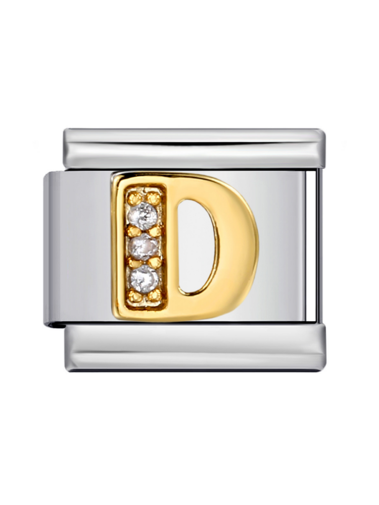 Diamond-Set Letters Modular Charm