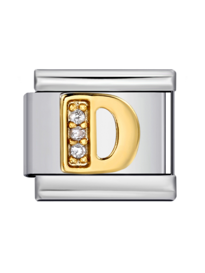 Diamond-Set Letters Modular Charm