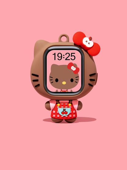 Kitty Series Decoration Silicone Protective Case for Apple Watch