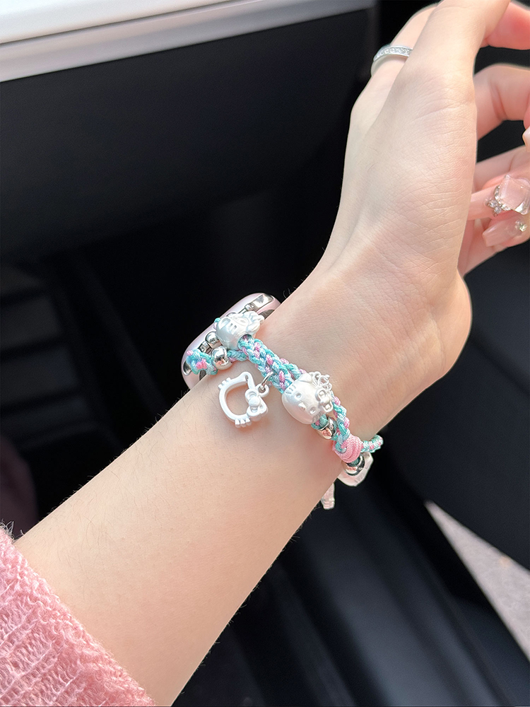 Kitty Charm Braided Nylon Band