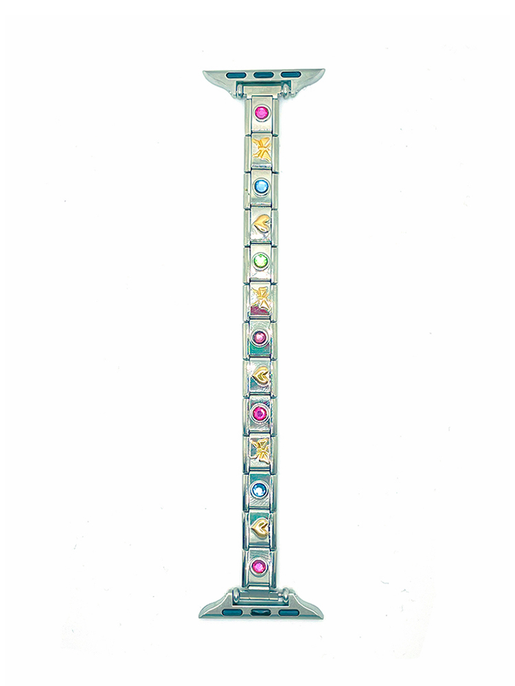 Colored Gemstones Modular Charm Bracelet Band