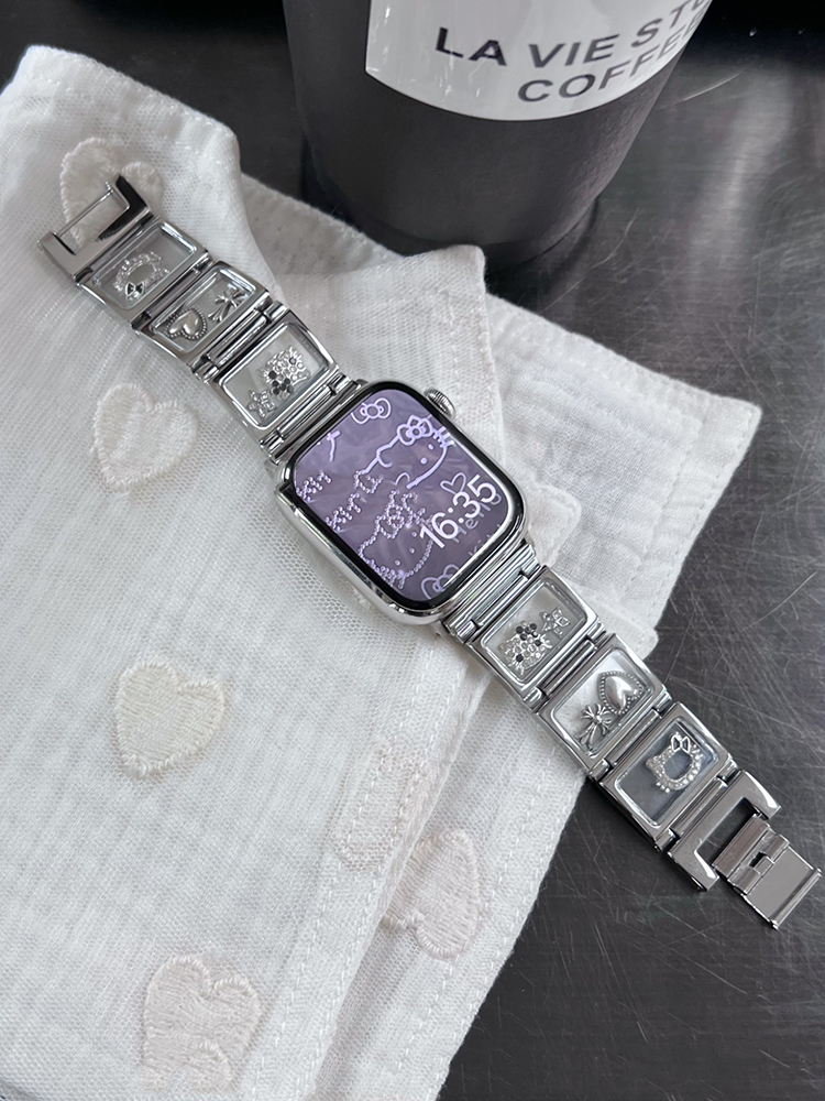 Glass Window Kitty Stainless Steel Band