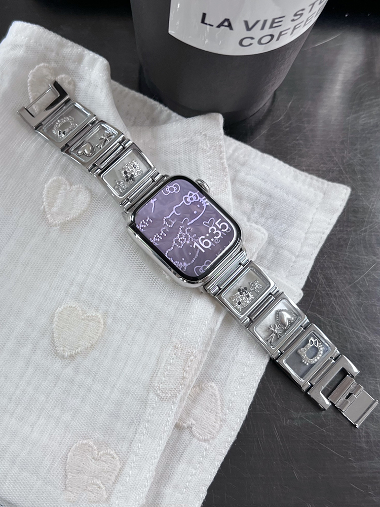 Glass Window Kitty Stainless Steel Band