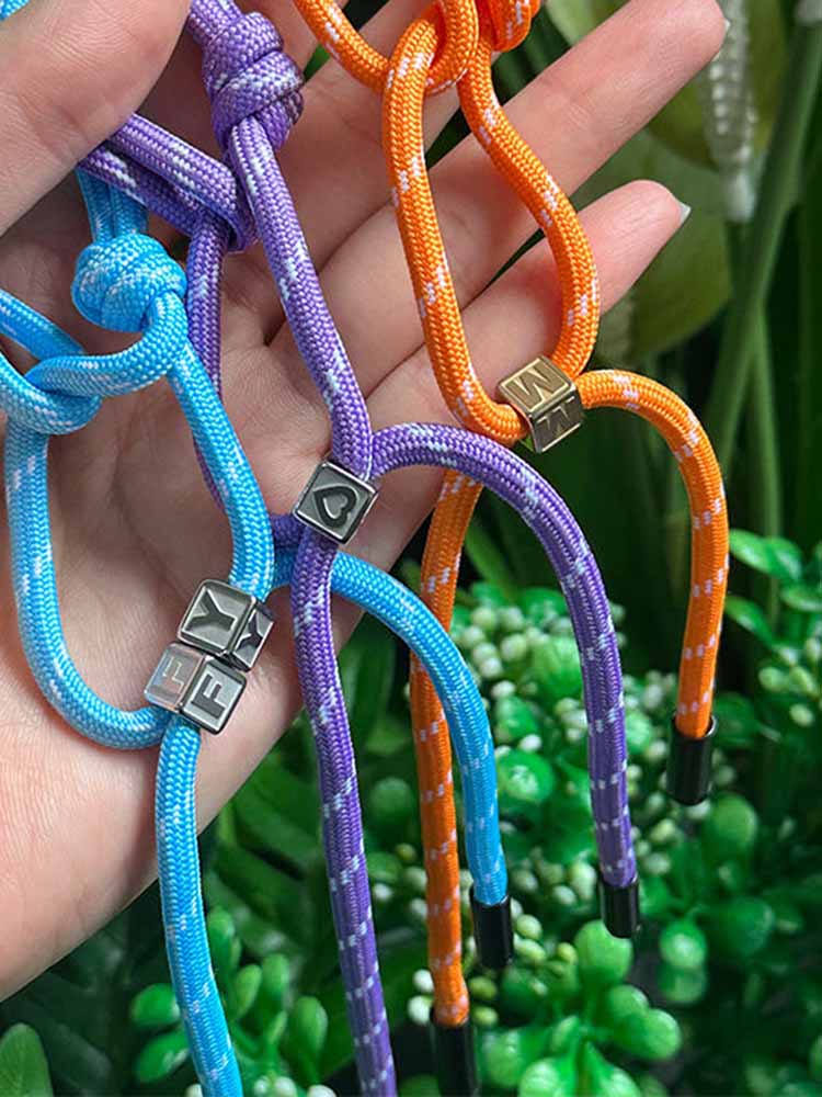 Custom Letters Nylon Rope Band