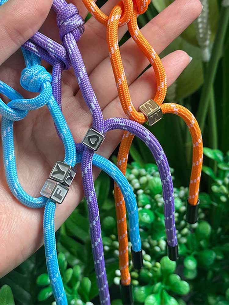 Custom Letters Nylon Rope Band