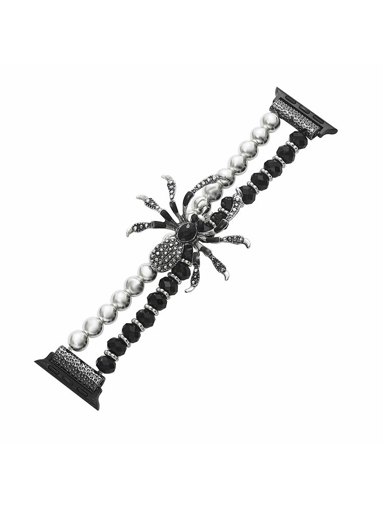 Halloween Giant Spider Beaded Woven Apple Watch Band - Tatanband