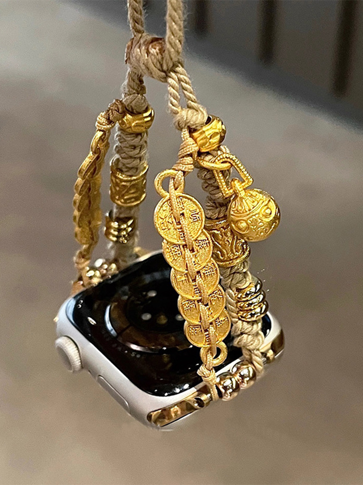 Good Luck Five Emperor Coins Woven Nylon Band