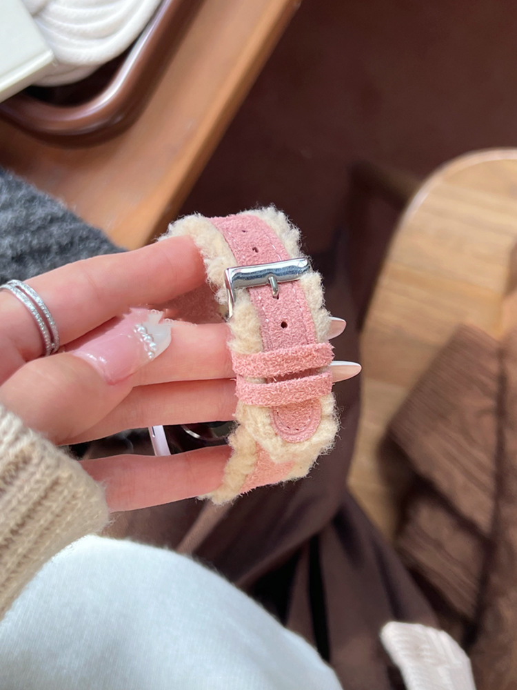 Cashmere-edged Leather Leather Band