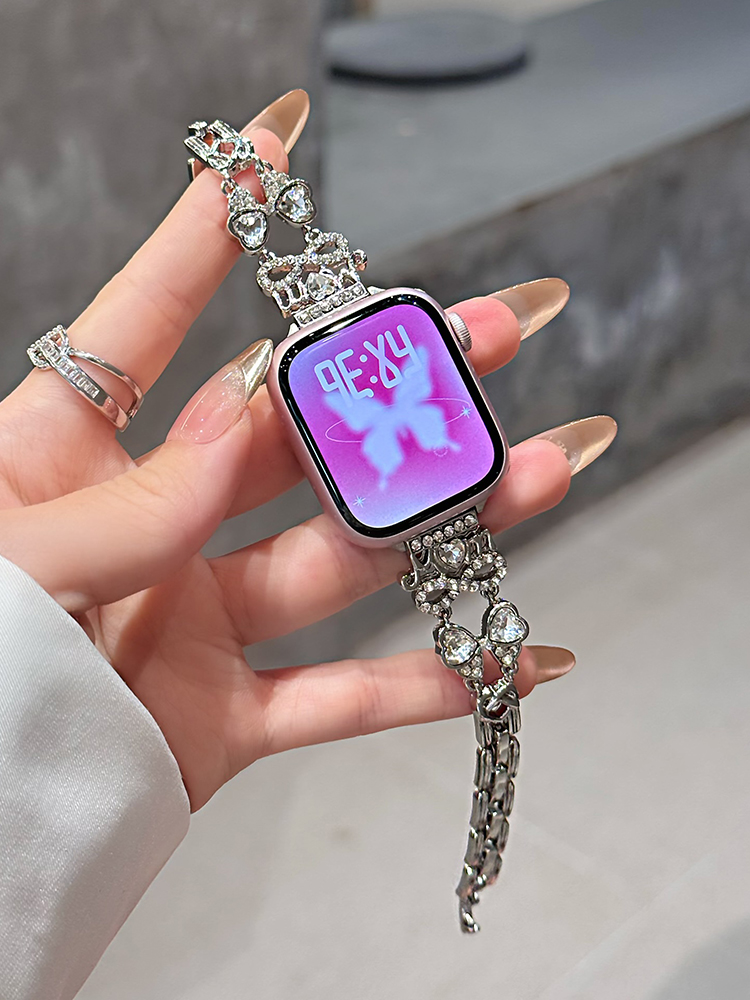 Mom Love Zircon Stainless Steel Band