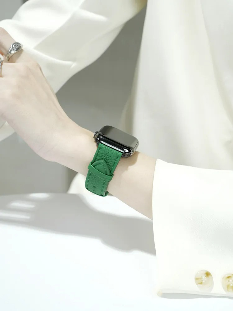Litchi Grain Leather Band for Apple Watch